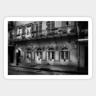 523 Dumaine Street In Black and White Sticker